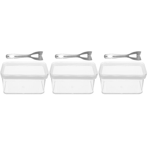 3Sets Reusable Dish with Lid and for Kitchen Storage 2