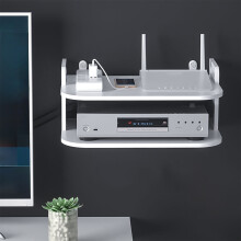Under $5 Floating Shelf for TV Components – Compatible with Set-Top Box, Router, Game Consoles, DVD Player; Punch-Free Wall Mount