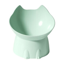 Detachable Elevated Cat Bowls, 15 Tilted, Whisker-Friendly, Anti-Vomiting, Adjustable for Spine Protection—Compatible with All Cats