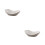 2Pcs White Ceramic Irregular Serving Dish for Desserts and Snacks 7