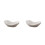 2Pcs White Ceramic Irregular Serving Dish for Desserts and Snacks 8