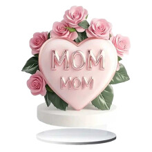 Mother's Day Acrylic Tabletop Ornament – Romantic Thank You Sign for Mom, Compatible with Home Decor