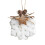 Christmas Foam Ball Ornament White Snowflake Bell 1