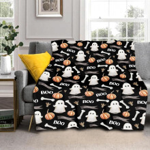Halloween Ghost Flannel Throw Blanket 50x60 inches