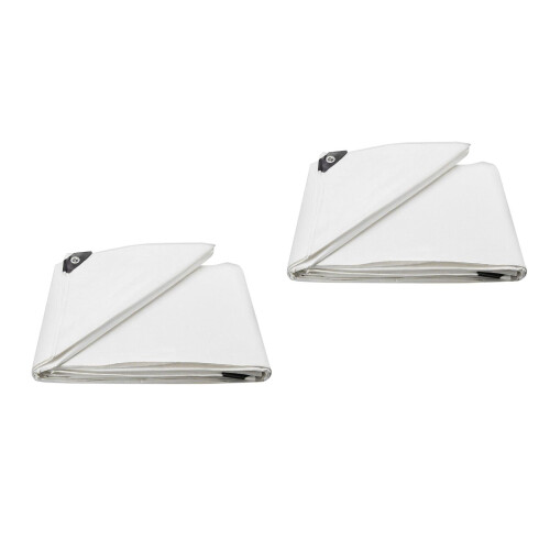 2Stk Pe Plane Weiß Sonnenschutz Rissfest Auto Abdeckplane