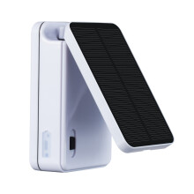Solar Air Pump, Constant Voltage Charging, For Aquarium Fish Tank Oxygenation, Battery Backup Operated With High Oxygen Content, White