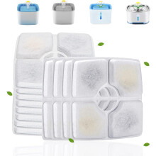 12 pack Cat Water Fountain Filters, Fountain Filter Replacement, for Square Cat Water Fountain Inside