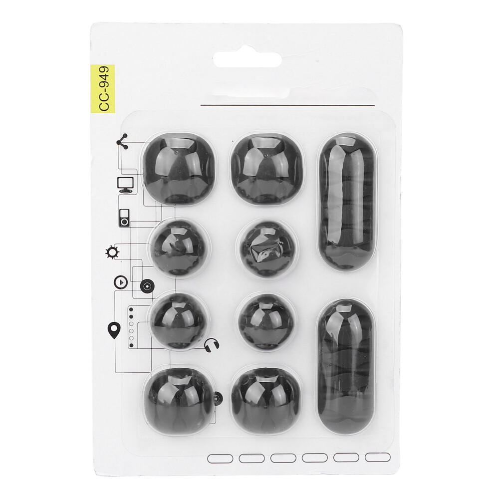 Cord Organizer, Desk Cable Management For Modern Spaces, High Quality Material, Strong Adhesive Pad, Space Saving, 10Pcs 9175034903946