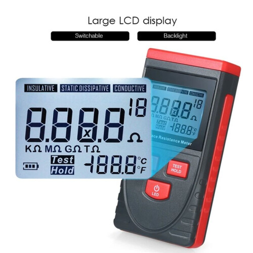 Portable Surface Resistance Meter WT311 Handheld LED Display Resistance Test High Accuracy Resistance Measuring 2