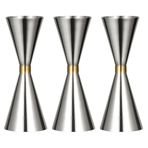 3Pcs Professional Bartender Stainless Steel Ounce Measuring Bar Tools 2