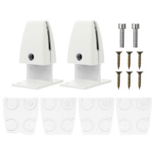 2Pcs Desktop Privacy Panel Clip White Aluminum Desk Partition Clamp
