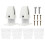 2Pcs Desktop Privacy Panel Clip White Aluminum Desk Partition Clamp 1