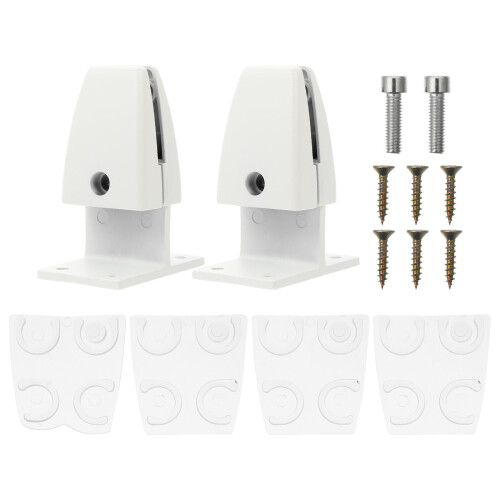2Pcs Desktop Privacy Panel Clip White Aluminum Desk Partition Clamp