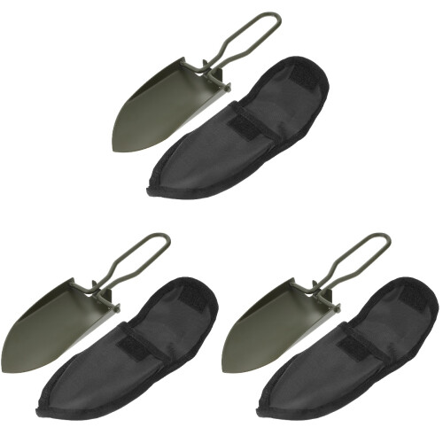 3Pièces Pelle De Camping Pliable Acier Inoxydable Compacte 1