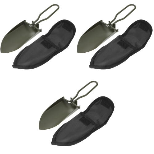 3Pièces Pelle De Camping Pliable Acier Inoxydable Compacte 2