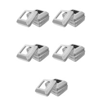 20Pièces Cache Poteau En Acier Durable Argenté Pour Terrasse Porche