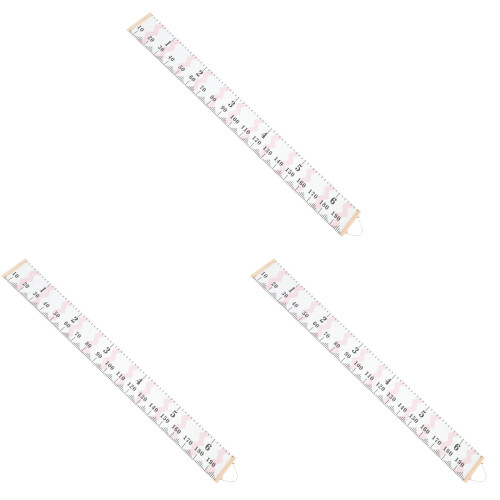3Stk Kinder Wachstumstab Wanddekoration Rosa Canvas Material