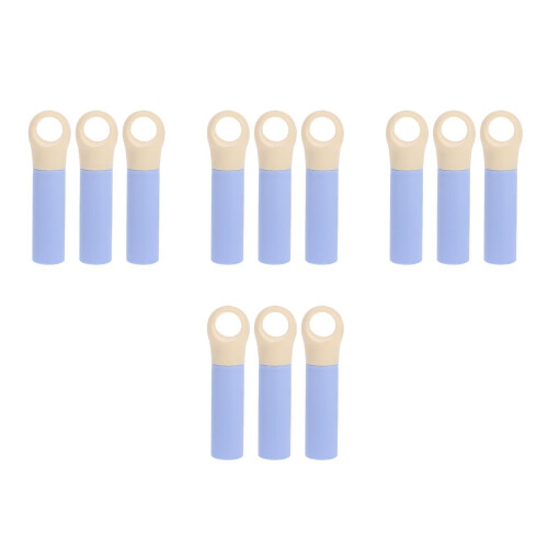 12Pcs Plastic Broom Handle End Caps with Hanging Hole Sky-Blue