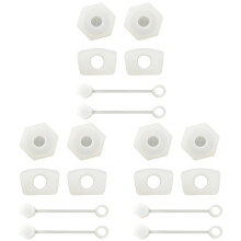 6Sets White Silicone Tumbler Stopper Set Leakproof Straw Caps Covers