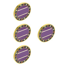 4Pièces Jetons Poker Violet Métal Pour Récompenses Et Jeux