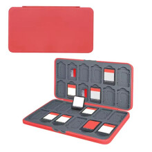 Games Card Box Holder Storage Box, 24 Game Slots and 24 Micro- Card Slots, Suitable for  Lite/Oled