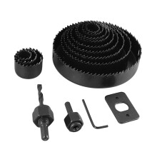 16PCS Woodworking Carbon Steel Hole Saw Set with Storage Case (3/4-5in)