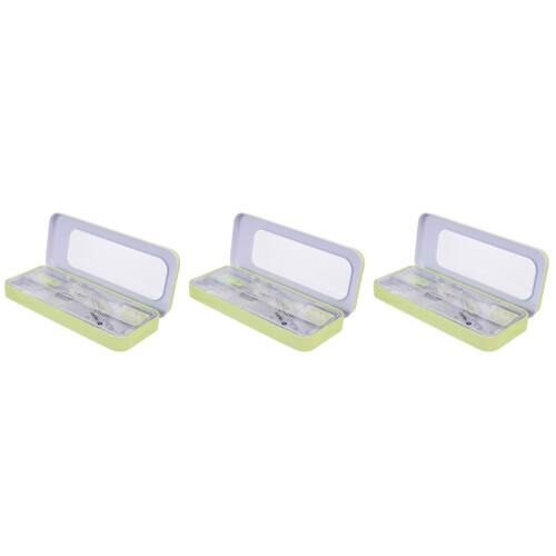 3Sets Multifunctional Student Drawing Tools Green Ruler Protractor Set 2