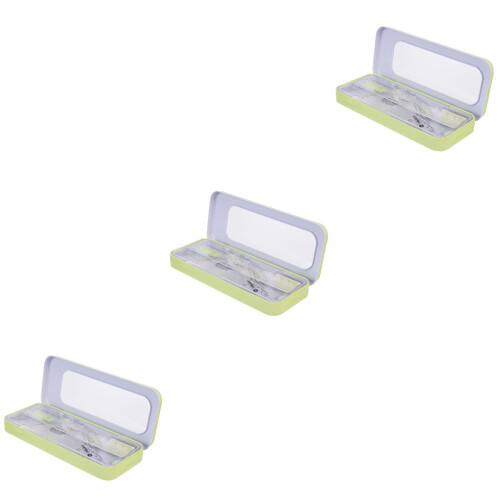 3Sets Multifunctional Student Drawing Tools Green Ruler Protractor Set 2