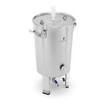 Vasca di fermentazione - HELLOSHOP26 - 30 L conica in acciaio inox - serpentina di raffreddamento integrata - termometro 0–40C - 2 rubinetti