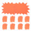150Pièces Marque-Prix En Papier Orange Neon Pour 2