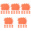 150Pièces Marque-Prix En Papier Orange Neon Pour 4
