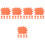 150Pièces Marque-Prix En Papier Orange Neon Pour 5