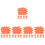 150Pièces Marque-Prix En Papier Orange Neon Pour 6