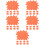 150Pièces Marque-Prix En Papier Orange Neon Pour 8