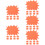150Pièces Marque-Prix En Papier Orange Neon Pour 11