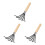 3Pcs Beach Clam Rake Black Steel Wood Handle Net Design Digging Tool 6