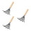 3Pcs Beach Clam Rake Black Steel Wood Handle Net Design Digging Tool 7