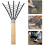 3Pcs Beach Clam Rake Black Steel Wood Handle Net Design Digging Tool 9