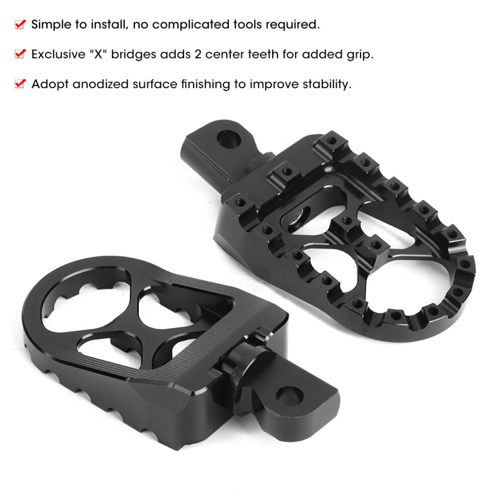 Aluminum Wide Footpegs For Iron 883 2009-2017 Black 8401392451166