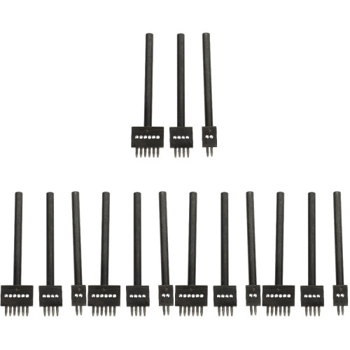 15Pcs Professional Belt Hole Puncher Black Steel Craft Tool 2