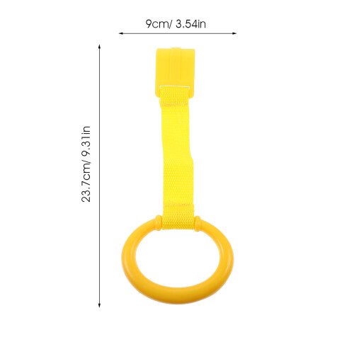 2Pcs Infant Pull Rings Yellow Plastic Crib Hand Pull Ring Set 2