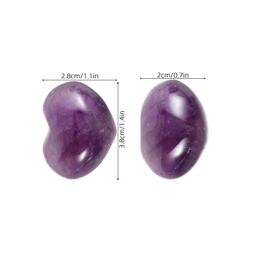 Heart Shape Purple Amethyst Crystal Stone Calming Home Decor 1