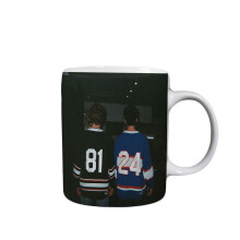 3,74 Zoll (9,5 cm) hoher, robuster Eishockeybecher „Hot Rivalry“, 470 ml (16,14 fl oz), hochtemperaturgebrannt, lichtbeständiger Druck für