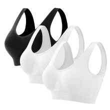Set van 3 joggingbeha's voor dames, sportbeha's in de uitverkoop, dunne beha's voor dames, slaapbeha's, ondersteunende beha, sportbeha met vulling