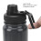 Insulated Water Bottle 304 Stainless 800ml Black 8