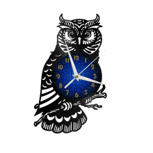 Reloj de pared Owl2Vinyl para decoración de pared de cocina, arte de pared, regalo para enamorados, idea de regalo para un mejor amigo (B)
