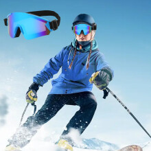 Gafas de esquí para exteriores resistentes al viento para hombre y mujer, protección UV, antivaho, cómodas gafas de esquí de invierno, talla