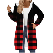 Women's Zip Up Hoodies Oversized Print Long Tunic Sweatshirts Casual Long Sleeve Jackets Drawstring Outerwear