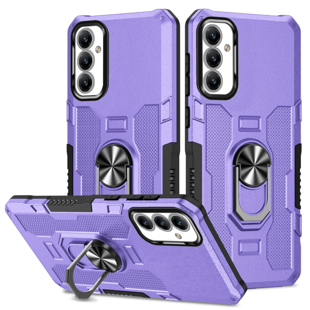 Rugged Defender Case For Samsung Galaxy A14 5G (6.6") Â Anti-Drop, Non-Slip, Anti-Fingerprint, Ring Holder & Kickstand Â Compatible With Purple 9482726211259