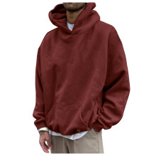 Felpe con cappuccio e maglioni da uomo alla moda Felpe con cappuccio da uomo Autunno e inverno casual ampie tinta unita Felpe con cappuccio da uomo